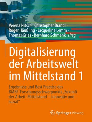 cover image of Digitalisierung der Arbeitswelt im Mittelstand 1
